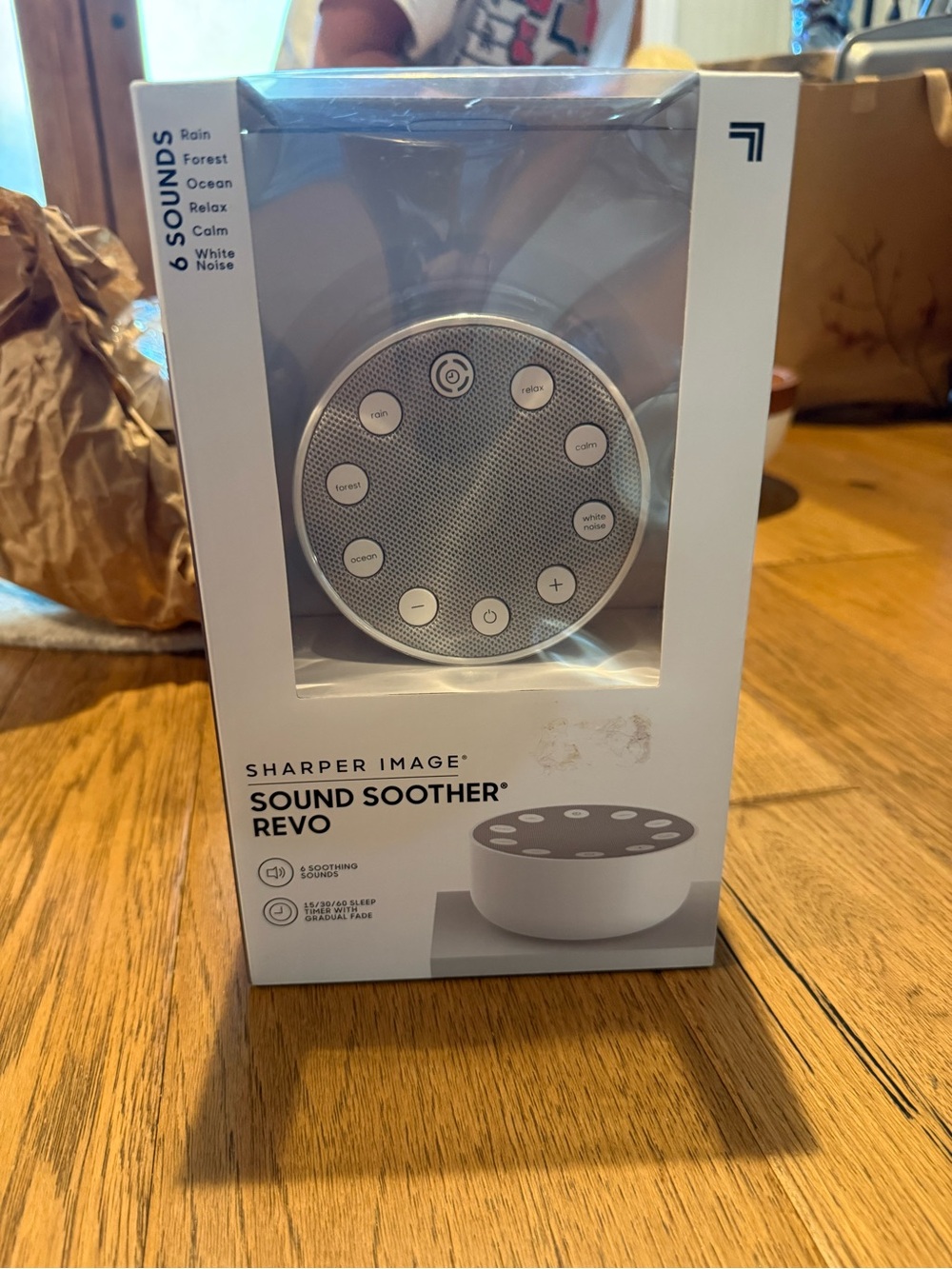 Sharper Image Sound Soother Revo White and Silver